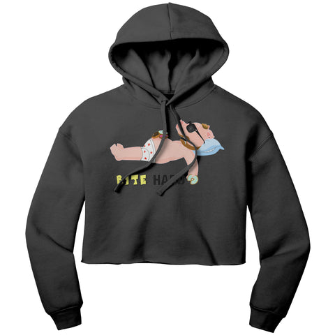 GRUBHOG Bella Women's Crop Fleece Hoodie