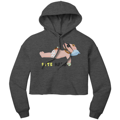 GRUBHOG Bella Women's Crop Fleece Hoodie