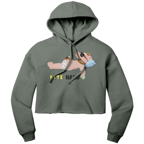GRUBHOG Bella Women's Crop Fleece Hoodie
